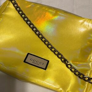 Gucci Shimmering Yellow bag with chain